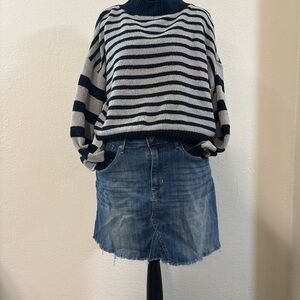 It's Our Time Navy and White Striped Sweater